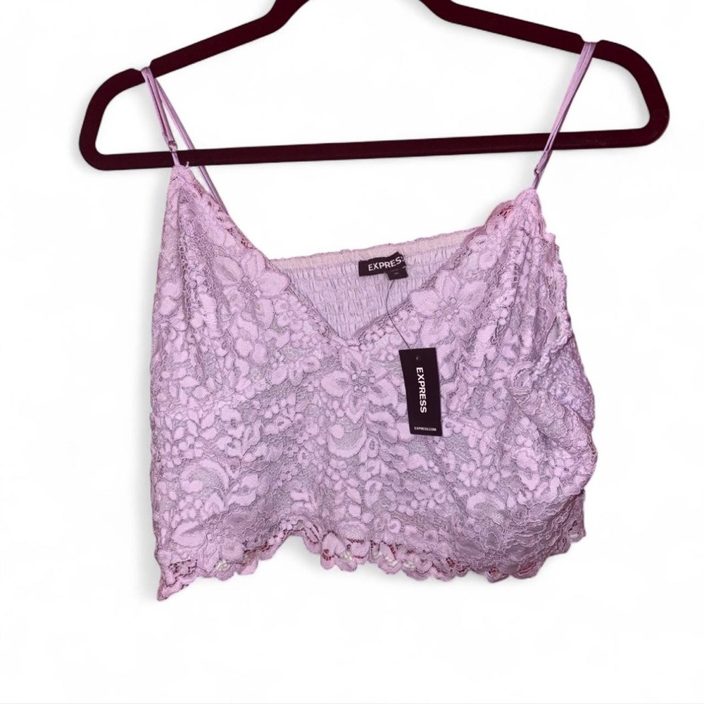 Express Lavender Lace Blouse